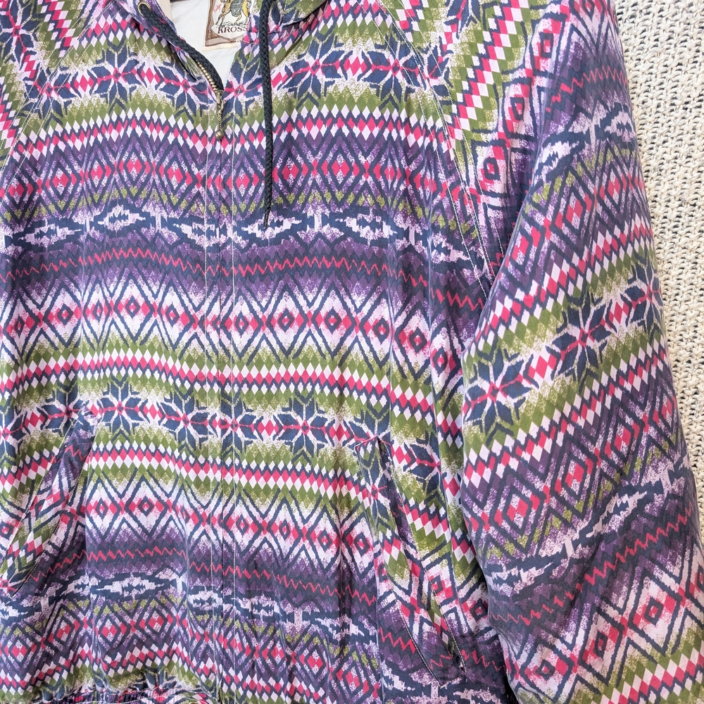 Colorful Patterned Pullover Jacket - image 3